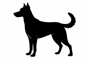 black dog silhouette, Dog vector illustration, dog head silhouette, Dog silhouette isolated vector Illustration, png, Dog icon