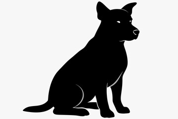 black dog silhouette, Dog vector illustration, dog head silhouette, Dog silhouette isolated vector Illustration, png, Dog icon