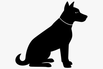 black dog silhouette, Dog vector illustration, dog head silhouette, Dog silhouette isolated vector Illustration, png, Dog icon