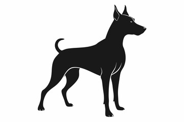 black dog silhouette, Dog vector illustration, dog head silhouette, Dog silhouette isolated vector Illustration, png, Dog icon