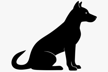 black dog silhouette, Dog vector illustration, dog head silhouette, Dog silhouette isolated vector Illustration, png, Dog icon