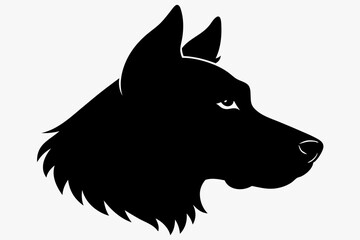 black dog silhouette, Dog vector illustration, dog head silhouette, Dog silhouette isolated vector Illustration, png, Dog icon