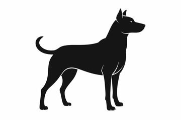 black dog silhouette, Dog vector illustration, dog head silhouette, Dog silhouette isolated vector Illustration, png, Dog icon