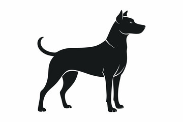 black dog silhouette, Dog vector illustration, dog head silhouette, Dog silhouette isolated vector Illustration, png, Dog icon