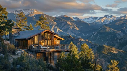 mountain chalet with adjustable Bahama shutters, offering the perfect balance between privacy and breathtaking views