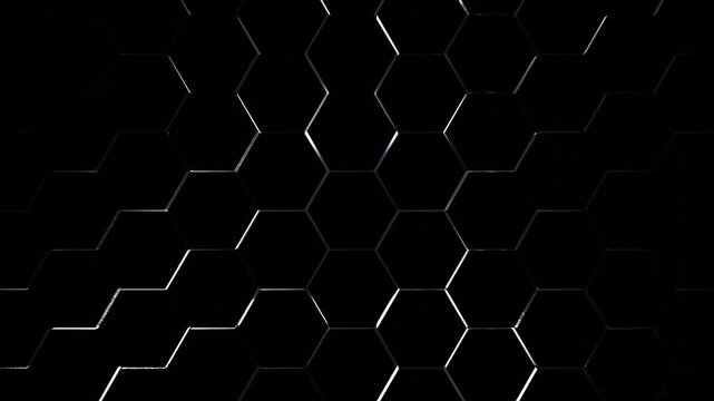 3D Animated hexagon background