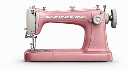 A super sharp image of a classic pink vintage radio