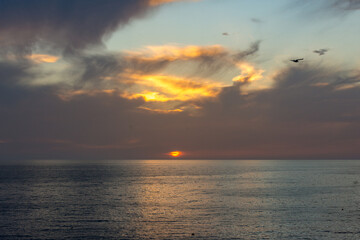 sunset over the ocean