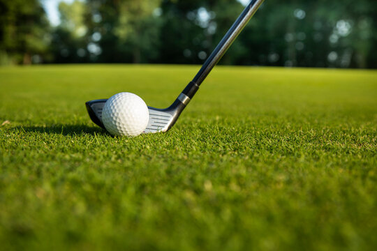 Sport and lifestyle, golf player playing in a golf club