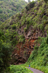 hiking in the mountains