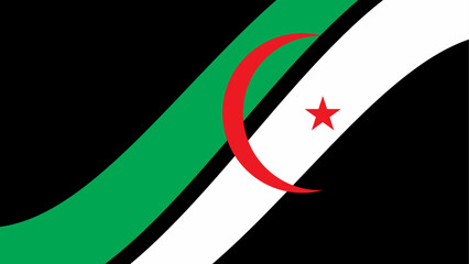 Patriotic Background with Algeria flag colors. An element of impact for the use you want to make of it. Happy independence day of Algeria, 01 november, revolution day. Vector illustration