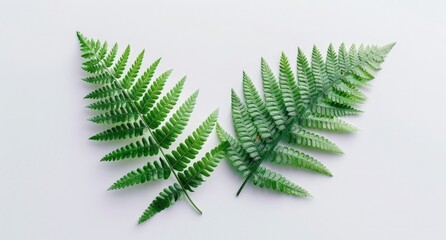 fern leaf isolated on white