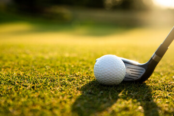 Sport and lifestyle, golf player playing in a golf club