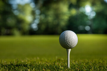 Golf ball on the golf course