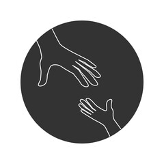 Help line icon. One of set web icons. Vector flat sign