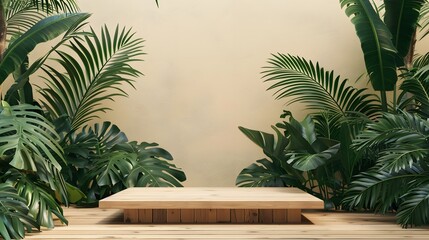 Fototapeta premium Tropical Wood Platform