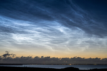 Noctilucent clouds, Denmark,  Thisted, Mors, Limfjorden, Thy, © Karsten