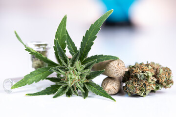 Cbd cannabis hemp buds, Blunt