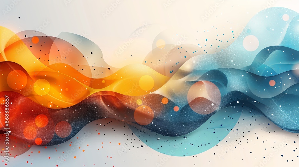 Poster abstract colorful geometric background with blue and yellow gradient