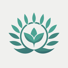        Flower logo vector art illustration.
