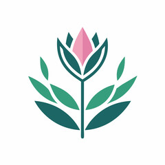        Flower logo vector art illustration.
