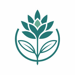        Flower logo vector art illustration.
