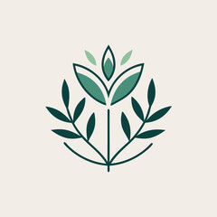        Flower logo vector art illustration.
