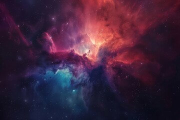 Fototapeta premium Vibrant Cosmic Nebula with Star Formation