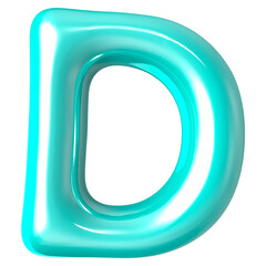 Font D 3D Render