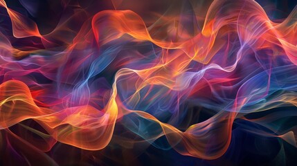 Obraz premium Vibrant Abstract Art with Swirling Colors