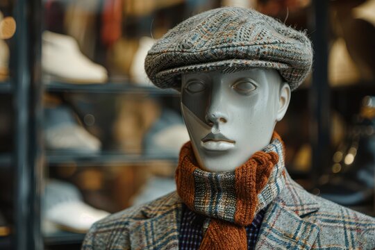 jeune mannequin professionnel posant avec une tenue en laine beige portrait de mode