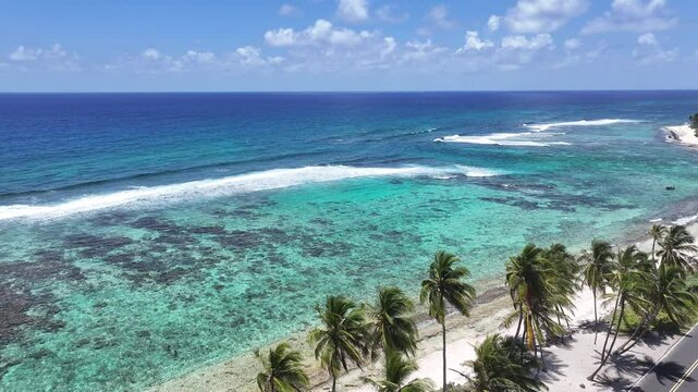 San Luis Beach At San Andres Providencia Y Santa Catalina Colombia. Maritime San Andres Providencia Y Santa Catalina. Paradise Island Skyline Peaceful Beautiful.