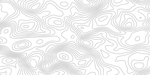 Topographic map background geographic line map with elevation assignments. Modern design with White background with topographic wavy pattern design.paper texture Imitation of a geographical map shades