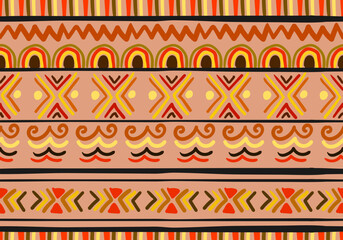 Ethnic geometric print. Aztec colorful repeating background texture.