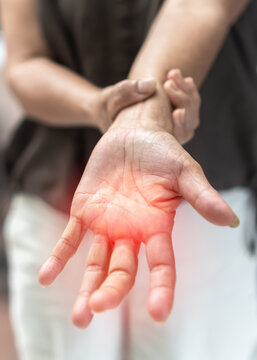 Peripheral Neuropathy pain, Guillain-Barre Syndrome GBS in elderly aged old patient on hand, fingers, sensory nerves with numb, muscle weakness, chronic inflammatory demyelinating polyneuropathy