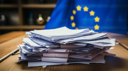 Eu ai regulation guidelines for technology ethics and safety policy documentation stack on table