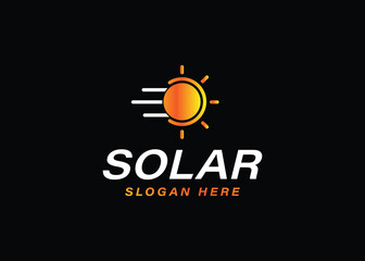 Naklejka premium Creative solar energy logo design with modern concept| premium vector
