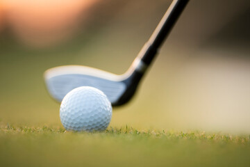 Sport and lifestyle, golf player playing in a golf club