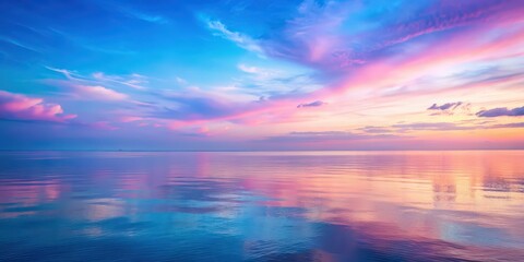 Soft pastel hues of blue, pink, and purple amidst a serene maritime backdrop, maritime, ocean, sea, water, soft, pastel, hues, blue