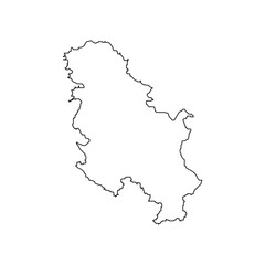 Serbia map icon