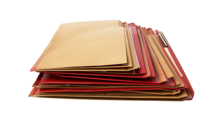 File Folder with Documents on transparent background