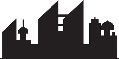 Obraz premium City Skyline Silhouette Illustration