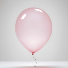 Close up isolated pink party balloon with copy space