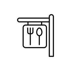 Food board outline icons, minimalist vector illustration ,simple transparent graphic element .Isolated on white background