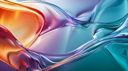 Wavy Glass Shapes Background