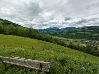View of the alpine Austrian town of St. Peter am Kammersberg