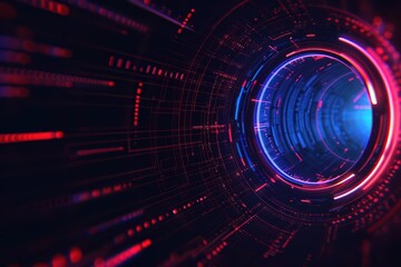 Conceptual minimalist illustration of digital light patterns and technology, with copy space