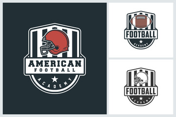 American football logo sport, emblem set collection, football vector illustration, american football badge logo template vector design