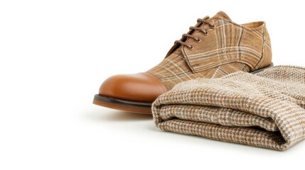 A high-definition close-up photo of a nostalgic vintage ensemble featuring bell-bottoms and loafers