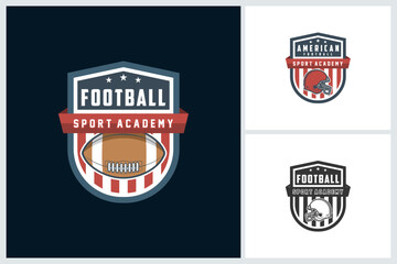 Obraz premium American football logo sport, emblem set collection, football vector illustration, american football badge logo template vector design
